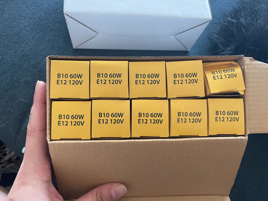HARAQI B10 60W Incandescent Candle Light Bulbs (E12, 120V) - photo 3