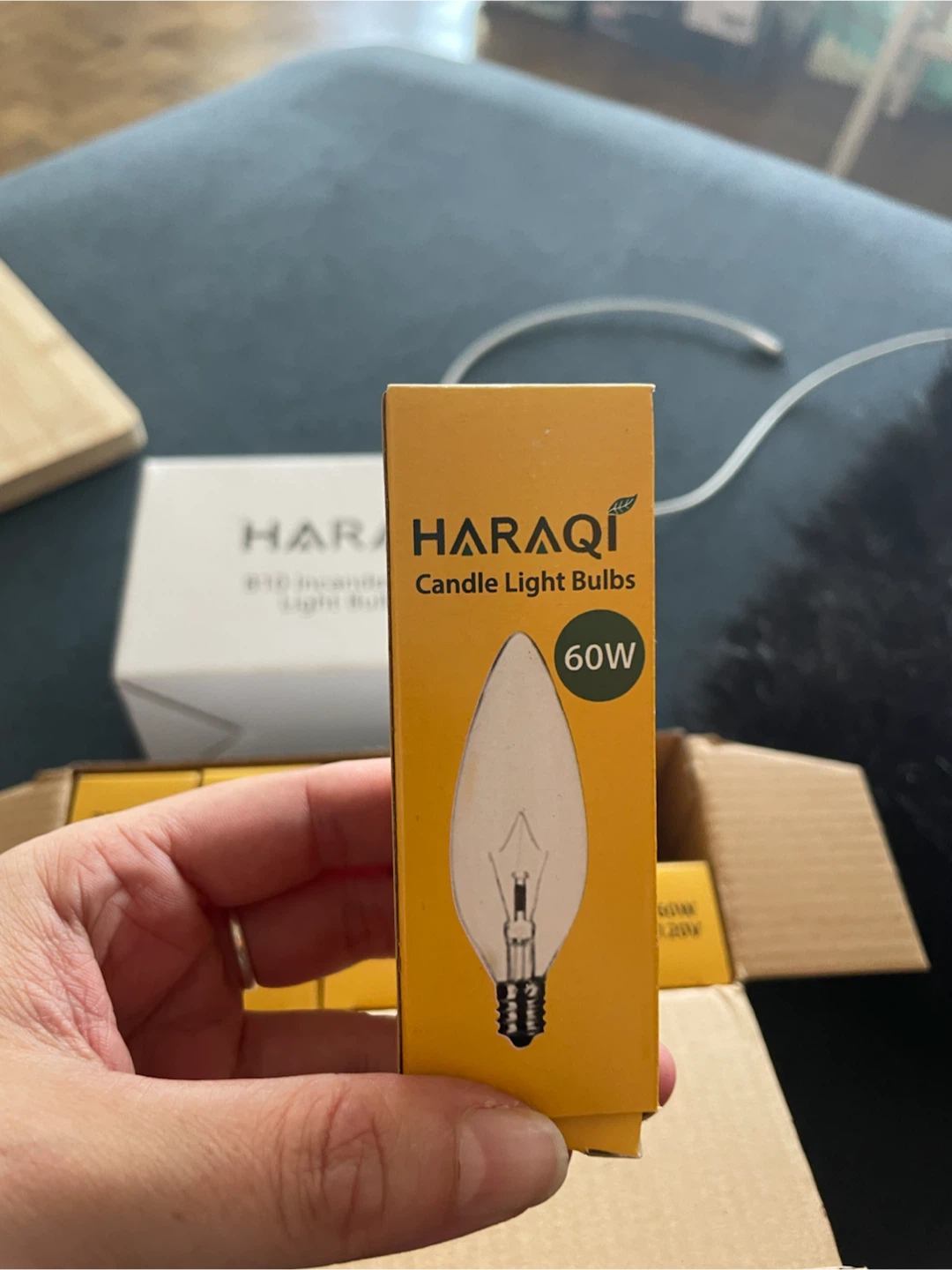 HARAQI B10 60W Incandescent Candle Light Bulbs (E12, 120V)