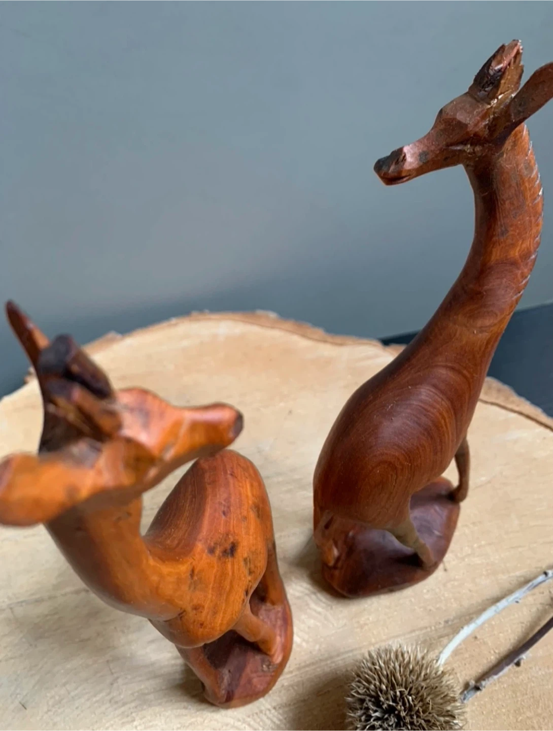 Vintage Wooden Giraffe Figurines - Set of 2 - photo 4