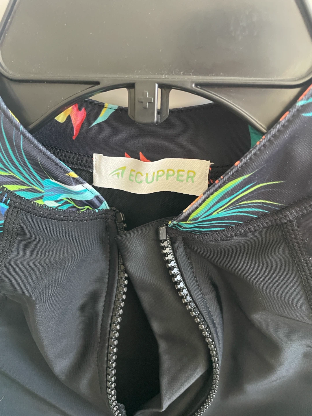 Ecupper floral zip up one piece swimsuit rash guard - photo 5