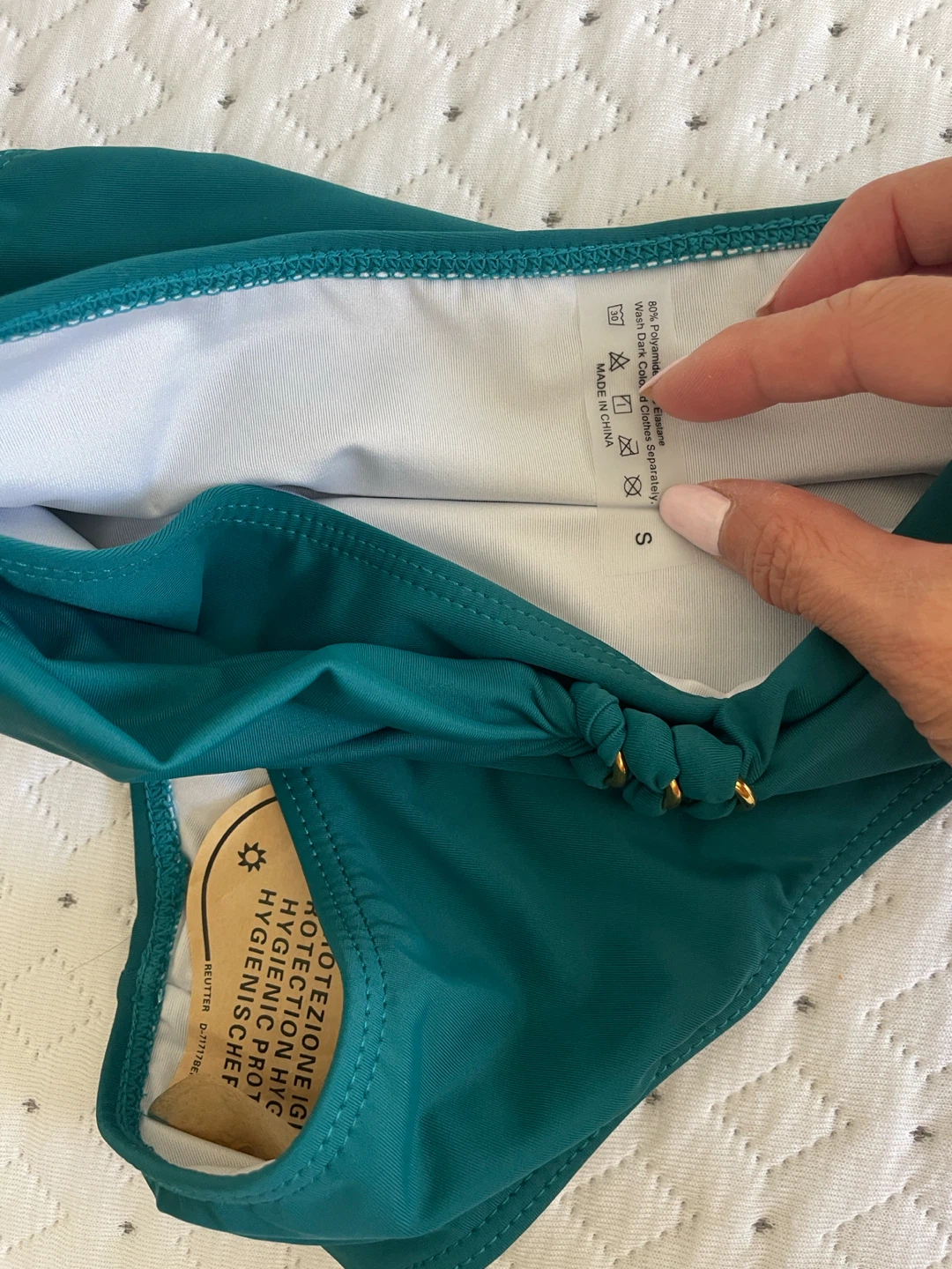 Swimall Teal High Waisted Two Piece Bikini Set Size S - photo 4