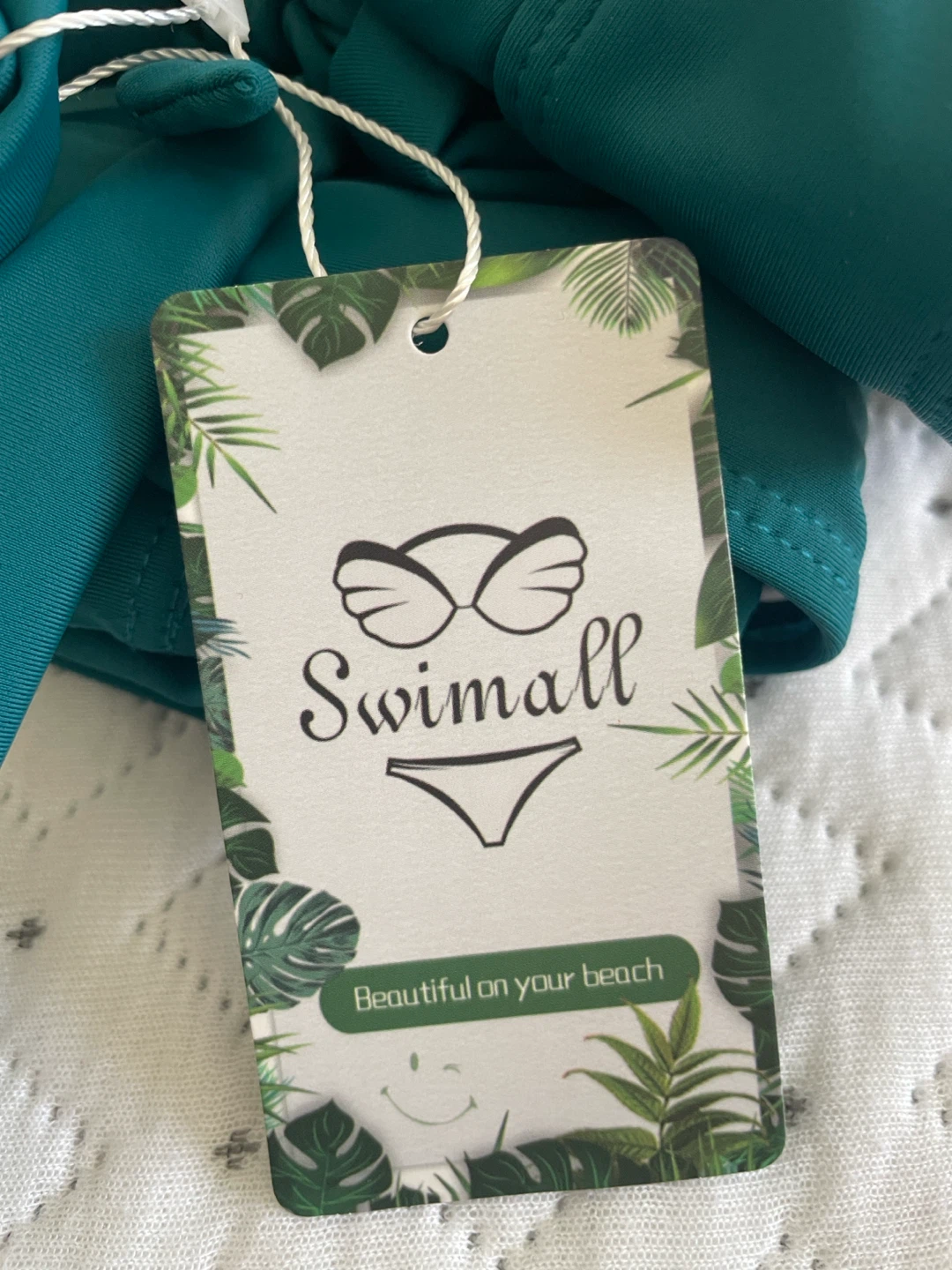 Swimall Teal High Waisted Two Piece Bikini Set Size S - photo 5