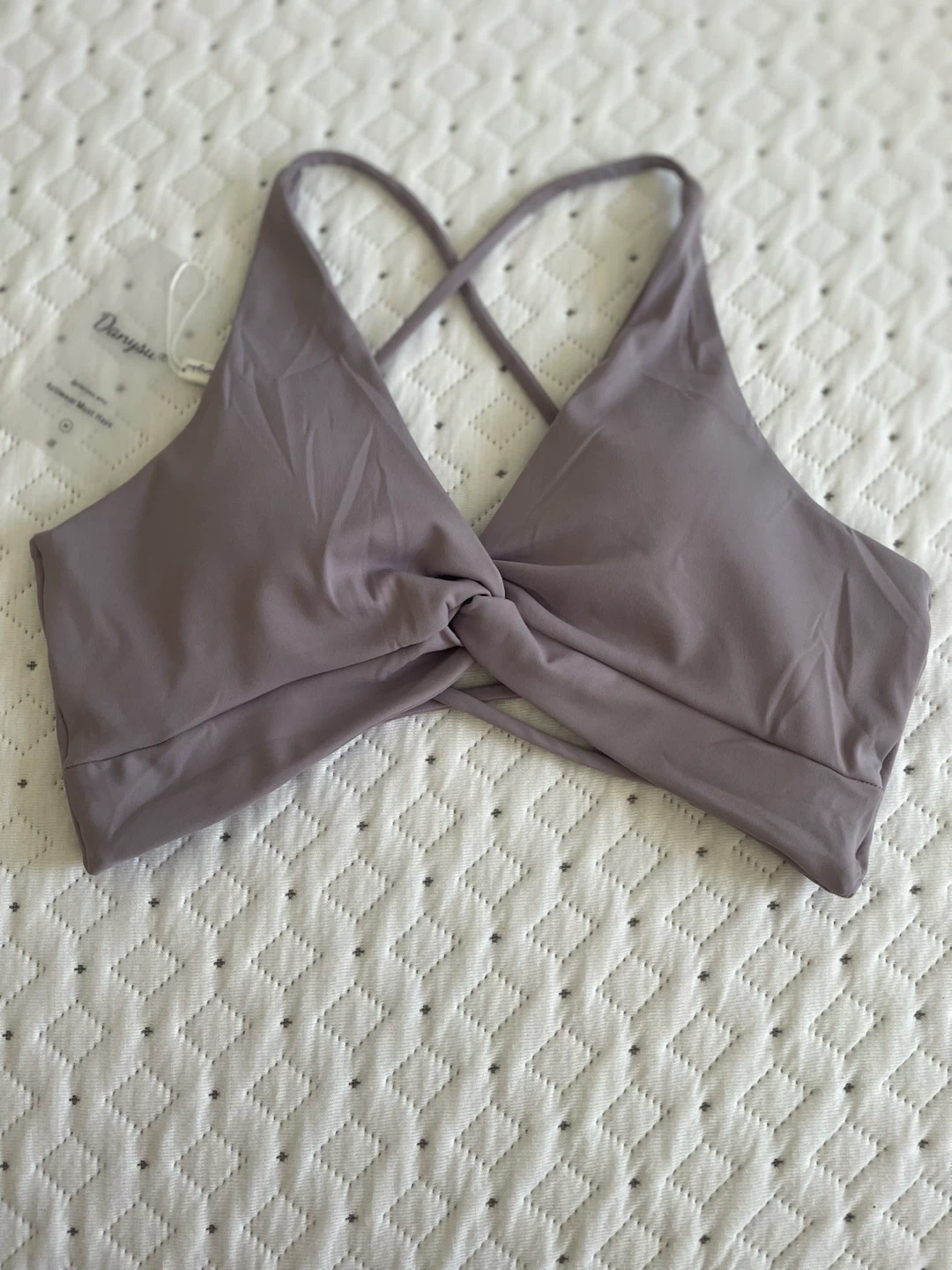 Danysu Purple Twist Front Sports Bra Size Medium - photo 3