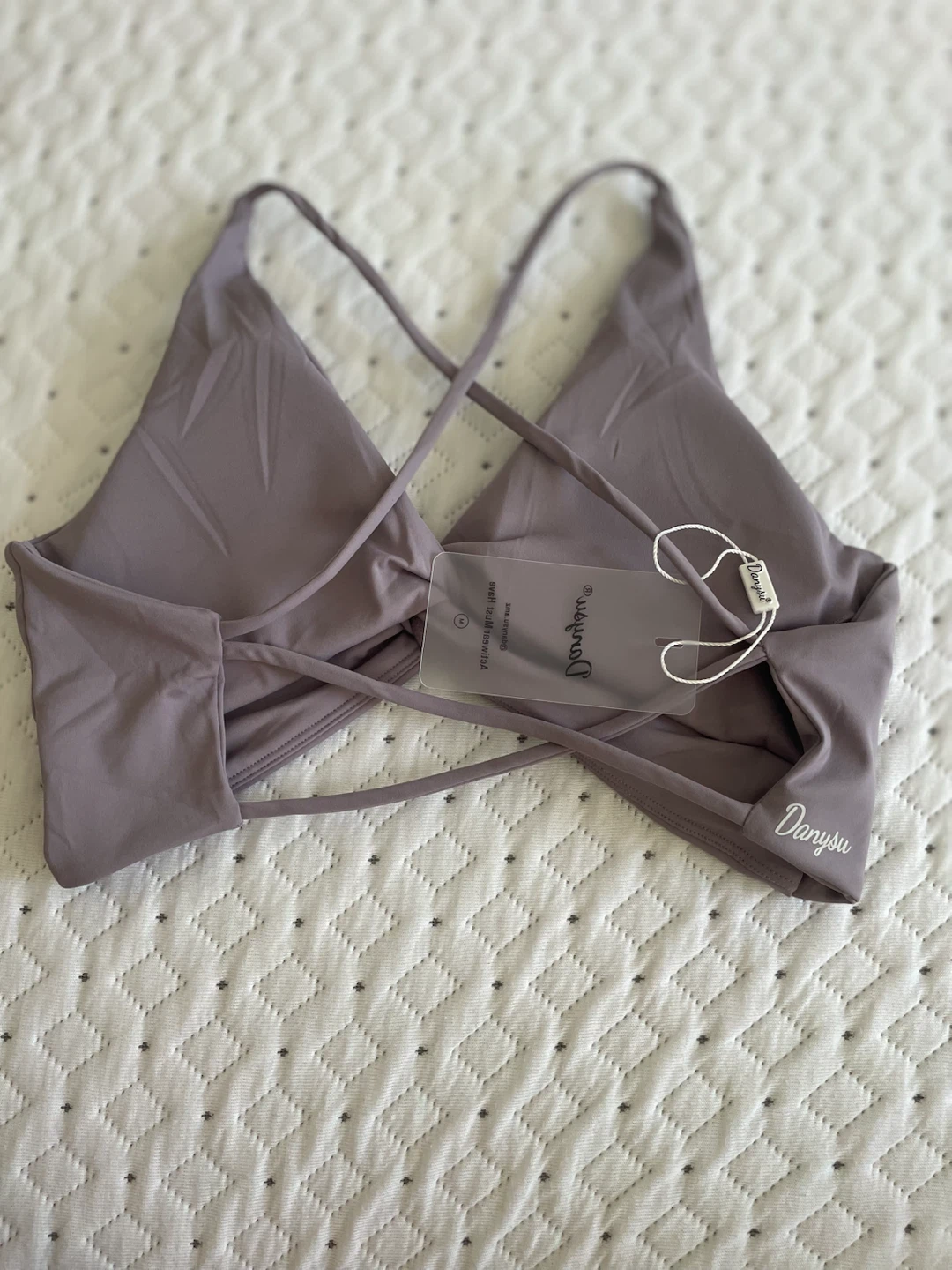 Danysu Purple Twist Front Sports Bra Size Medium - photo 4