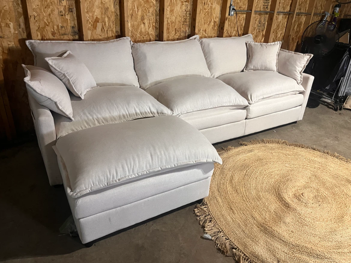 🚚FREE DELIVERY - Cream Cloud-Style Sectional Sofa - photo 2