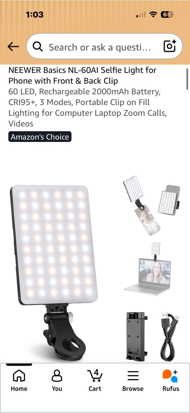 NEEWER NL-60AI Selfie Light - photo 2