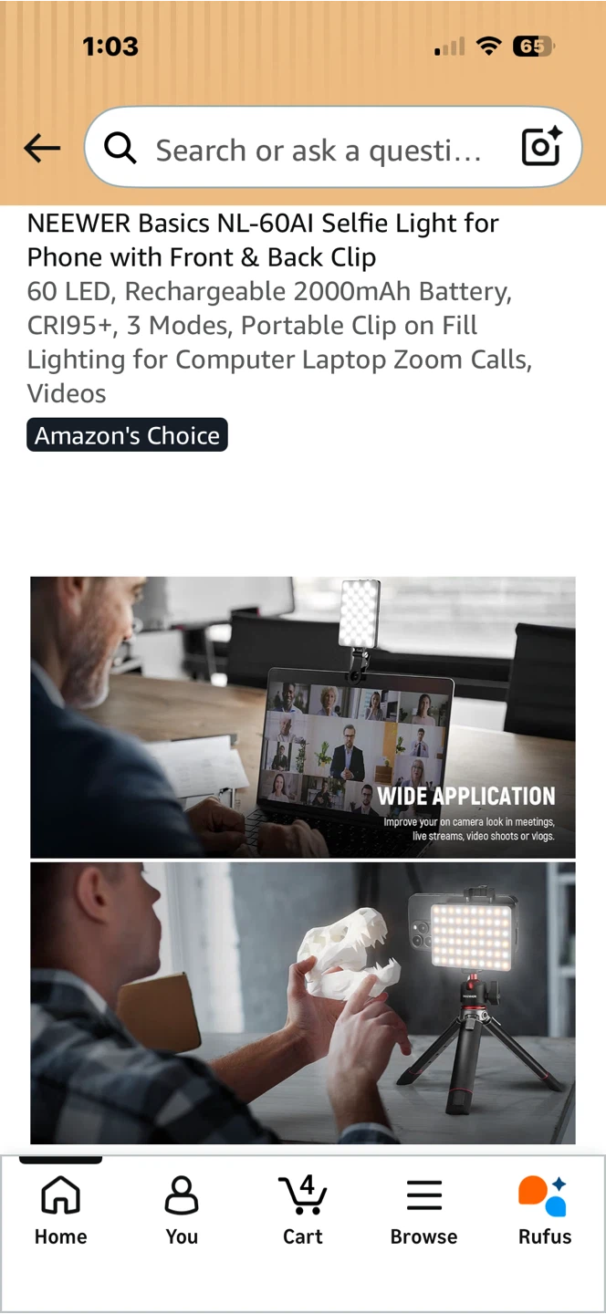 NEEWER NL-60AI Selfie Light - photo 3