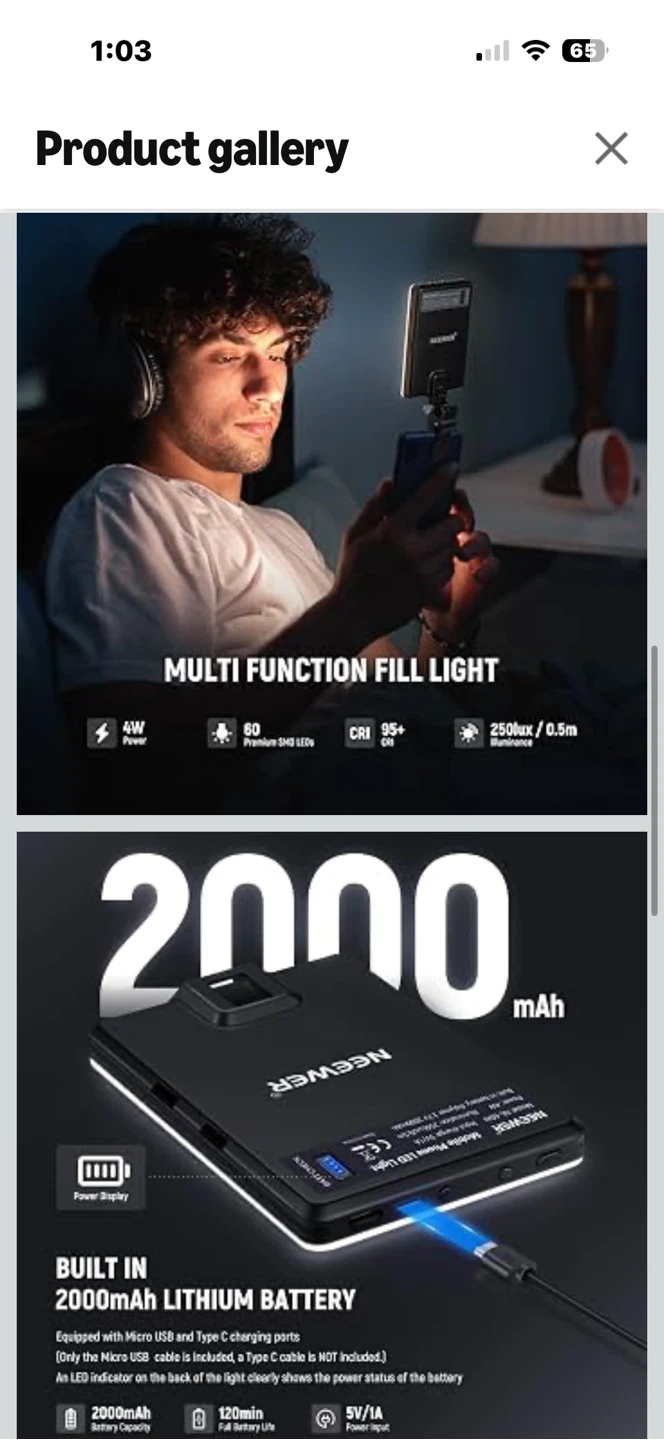 NEEWER NL-60AI Selfie Light - photo 4