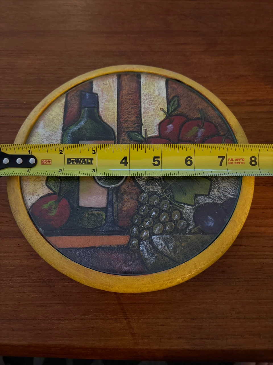 Vintage Decorative Trivet with Wine and Fruit Design - photo 3