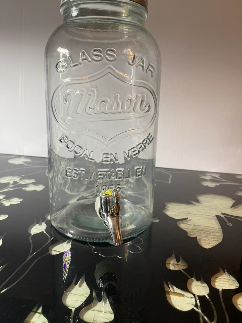Mason Glass Jar Beverage Dispenser with Spigot - photo 2