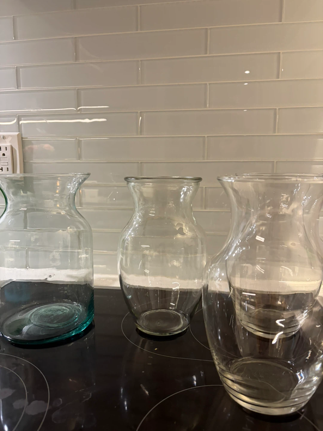 Clear Glass Vases (Set of 3)