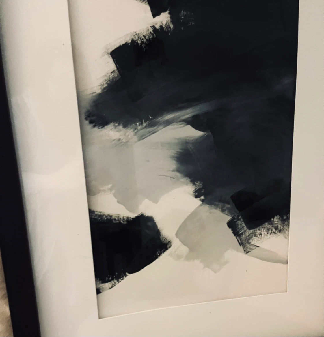 Large Original abstract - Framed with glass - photo 3