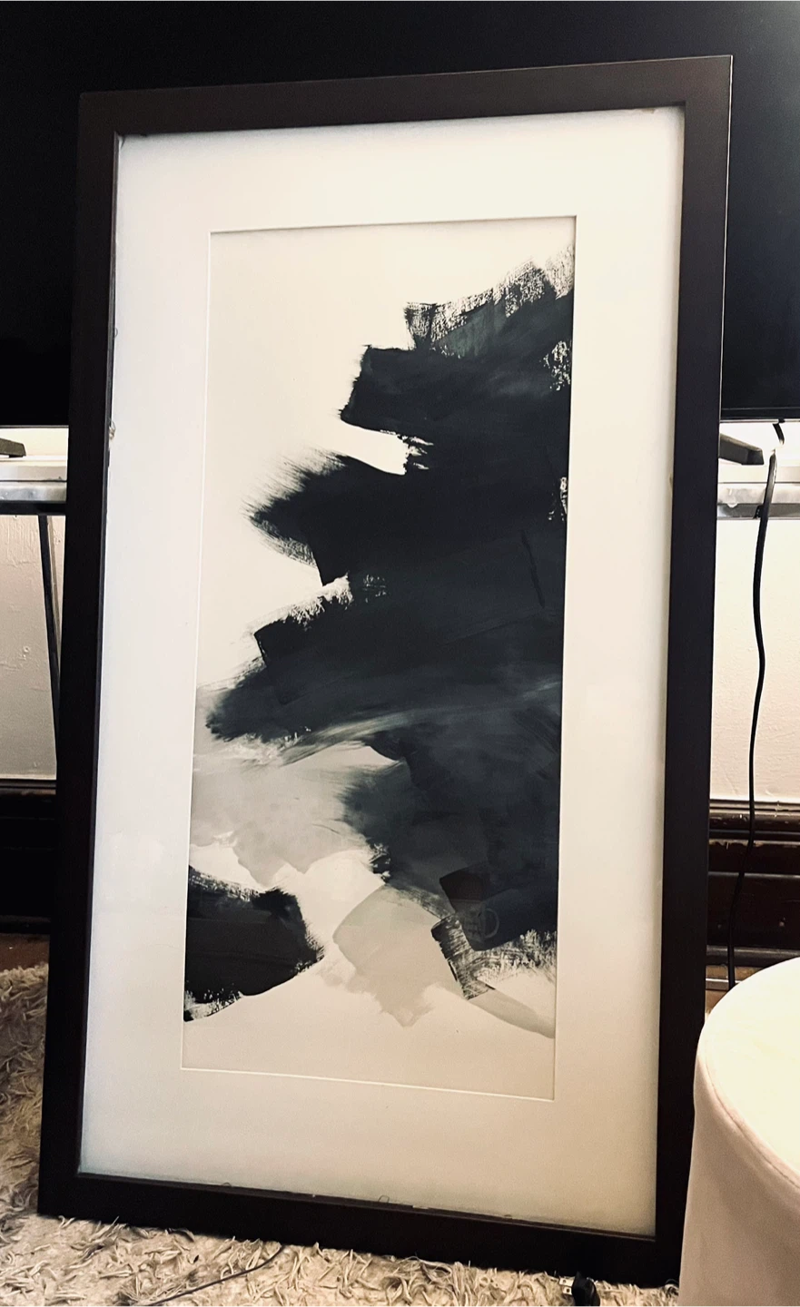 Large Original abstract - Framed with glass - photo 5