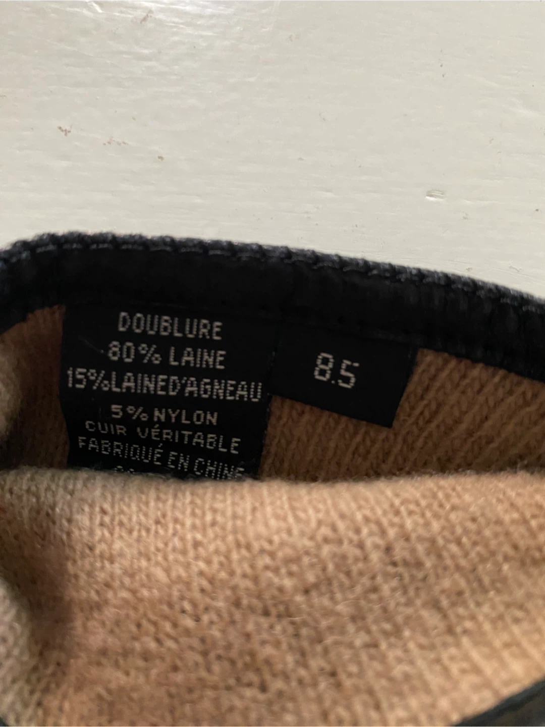 Genuine Leather Gloves with Wool Blend Lining Size 8.5 - photo 4