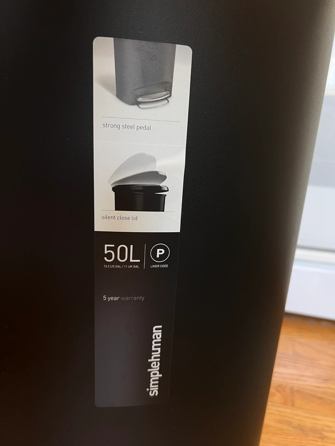 Simple Human Silent Closing Kitchen Trash Can - photo 2