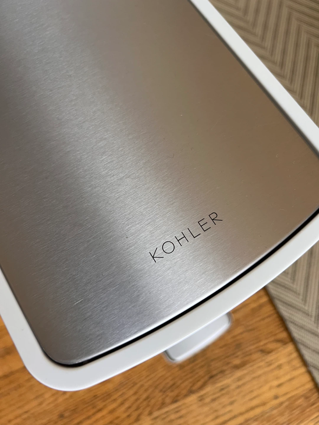 Kohler Small Trash Can with Foot Press open - photo 2