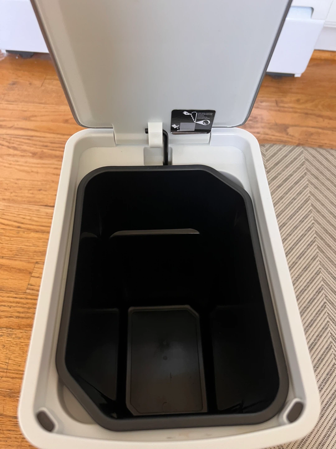 Kohler Small Trash Can with Foot Press open - photo 4