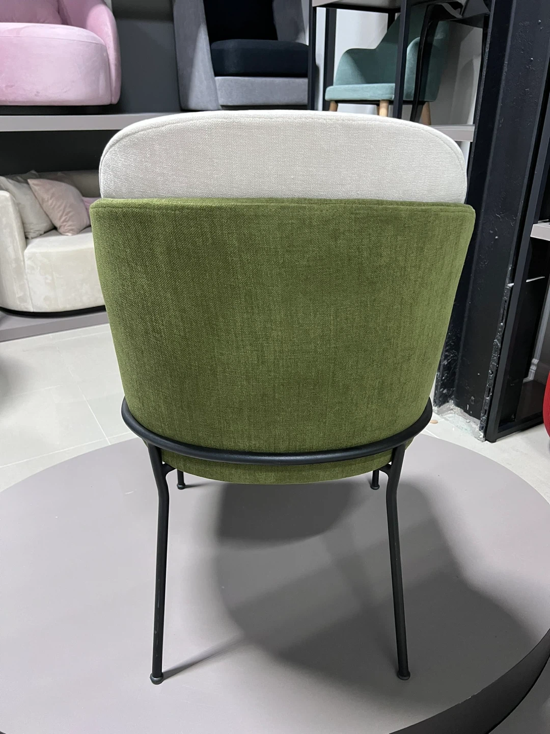 Modern Accent Chair - Green and Cream - photo 2