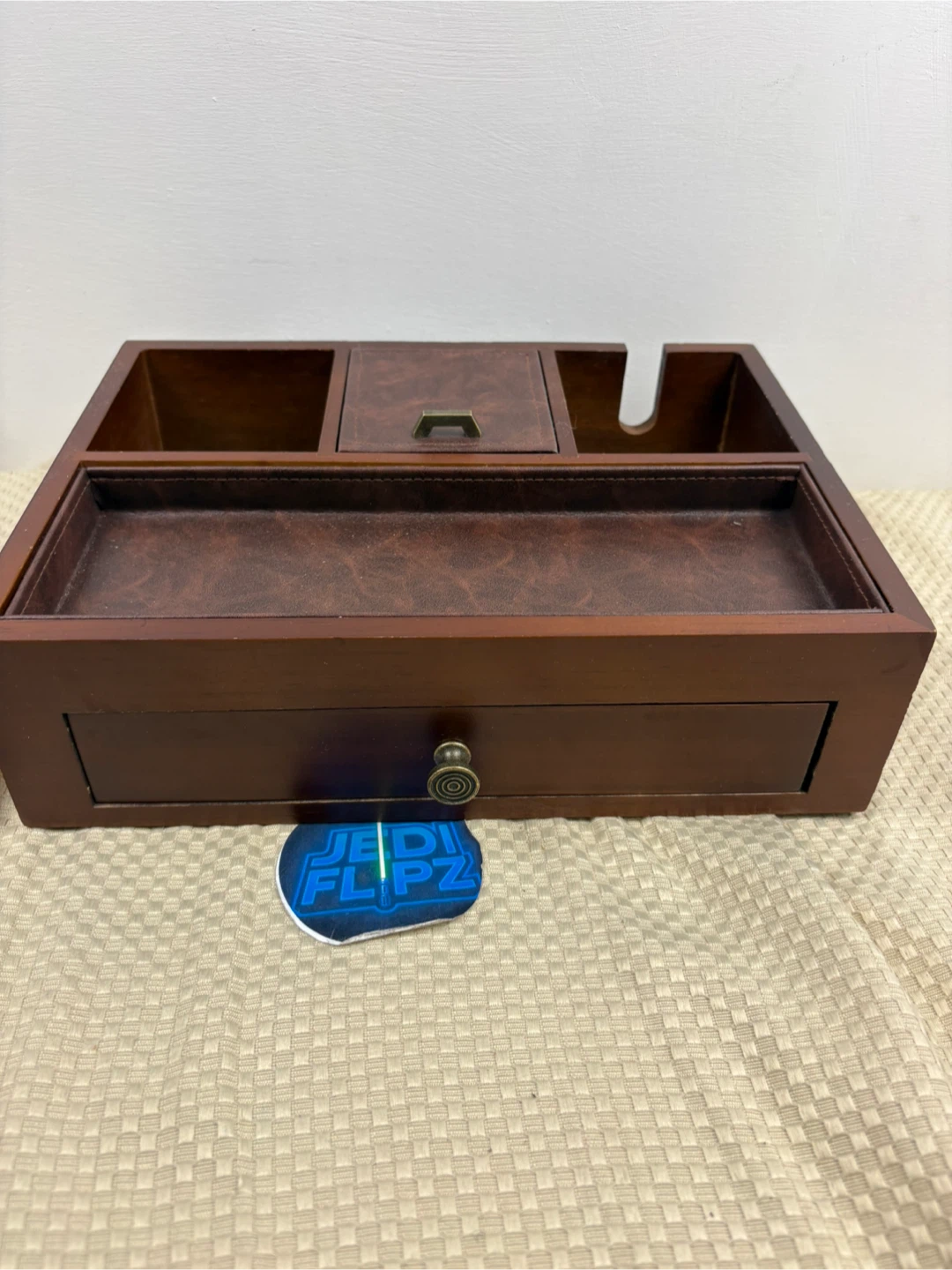 Wooden Desk Organizer with Drawer