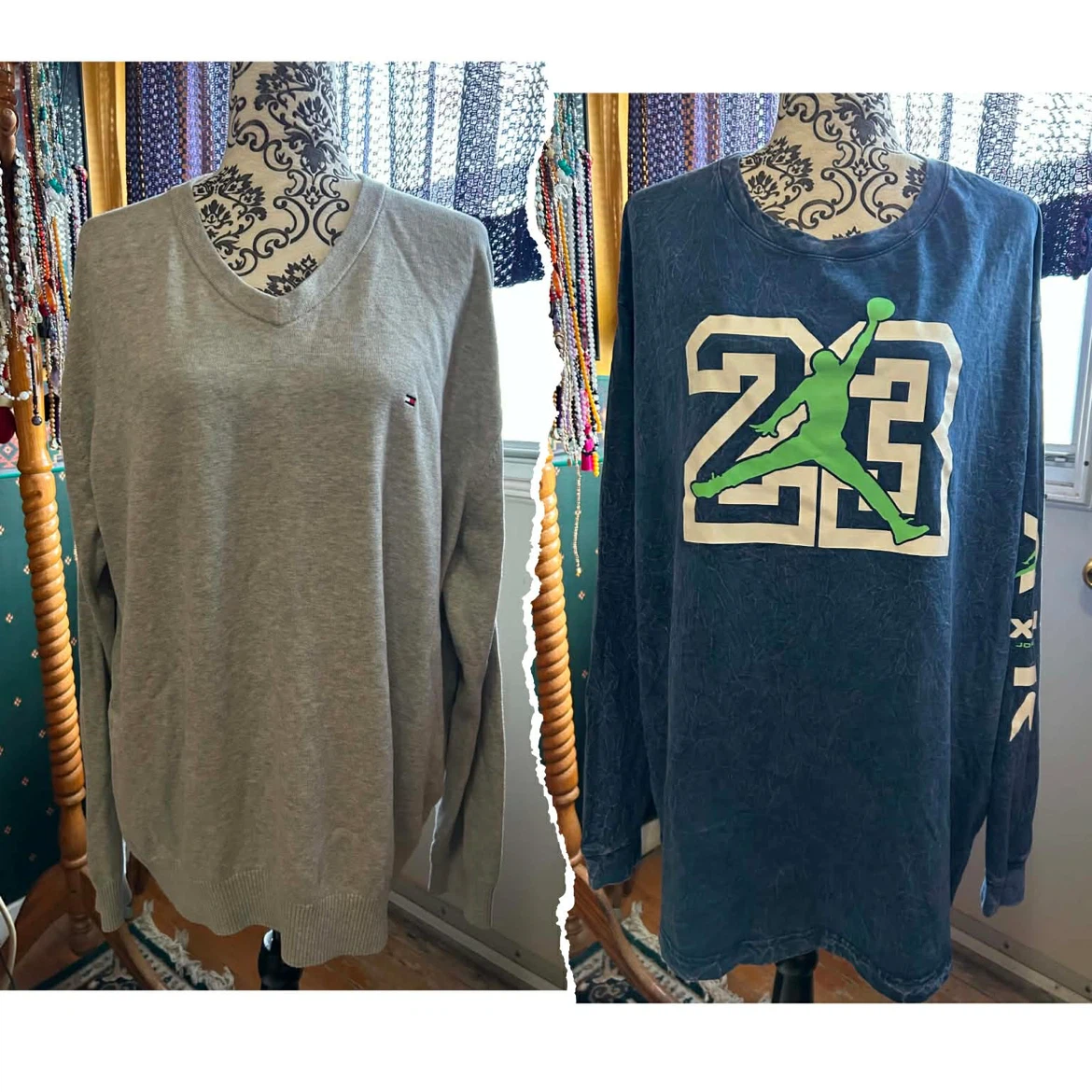 Tommy Hilfiger Sweater & Jordan Long Sleeve Shirt