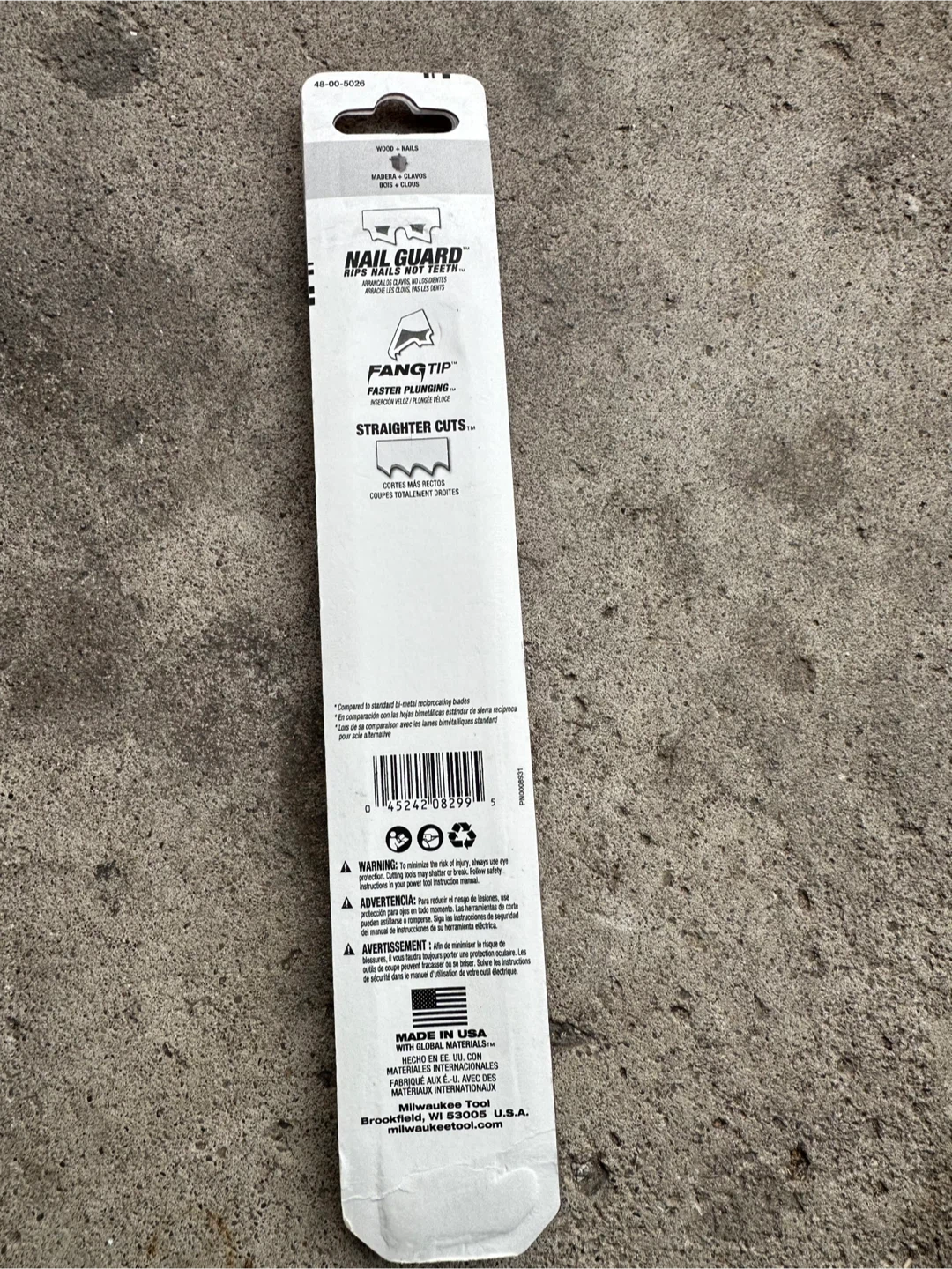 Milwaukee Sawzall Reciprocating Saw Blade - Wood with Nails - photo 2