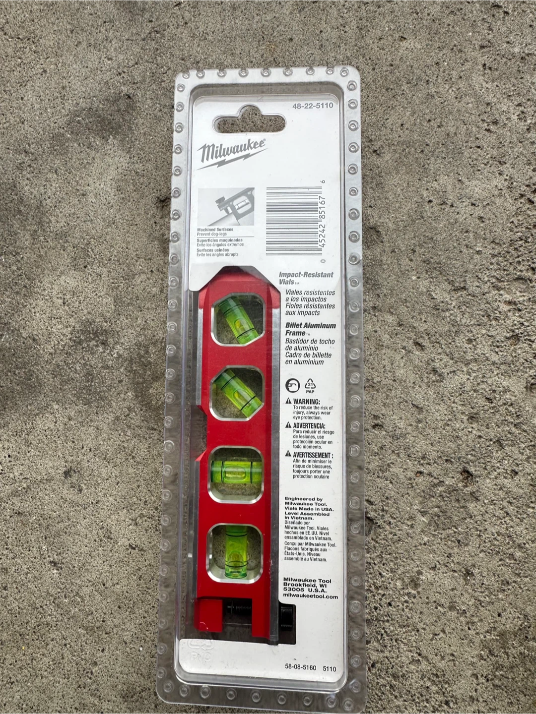 Milwaukee Pipe Lock Torpedo Level 48-22-5110 - photo 2