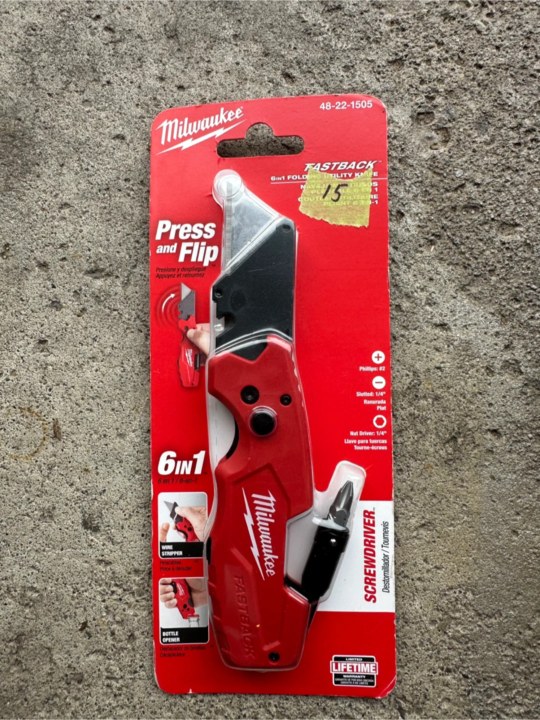 Milwaukee FASTBACK 6-in-1 Folding Utility Knife