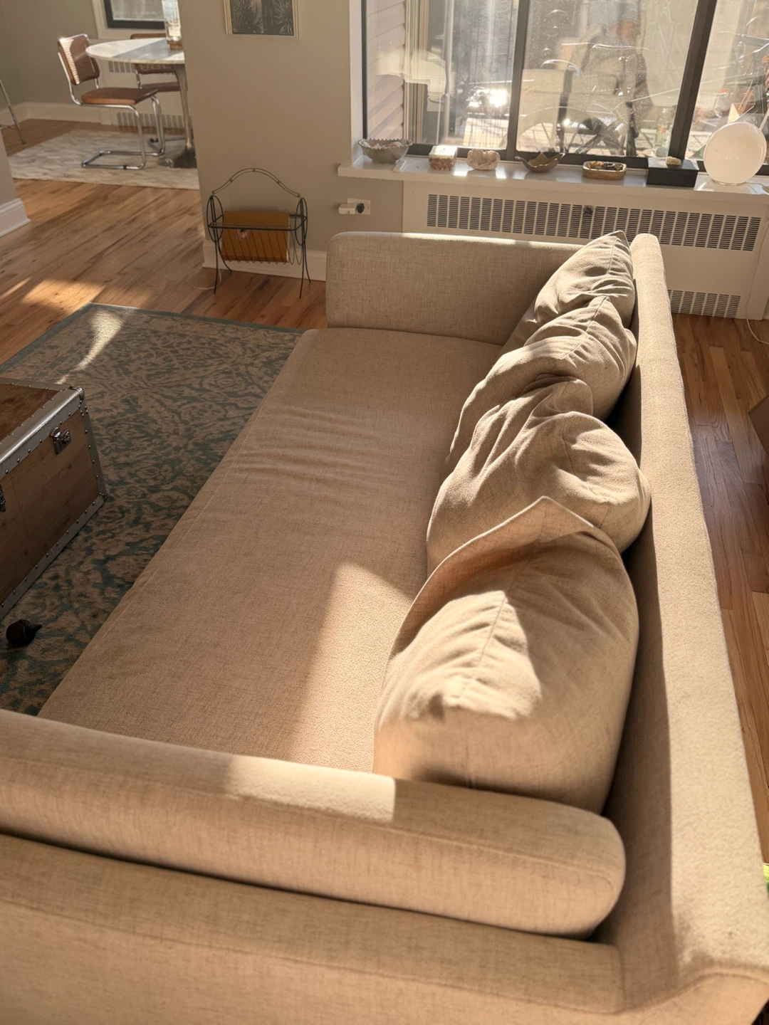 Cream Mid-Century Modern Sofa - photo 4