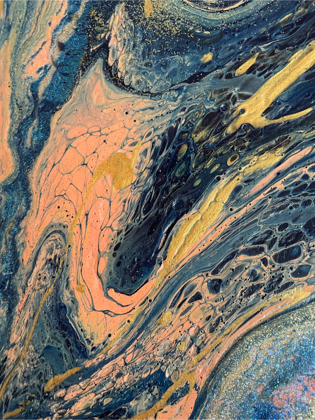 Abstract Pour Painting 20x16 - photo 3