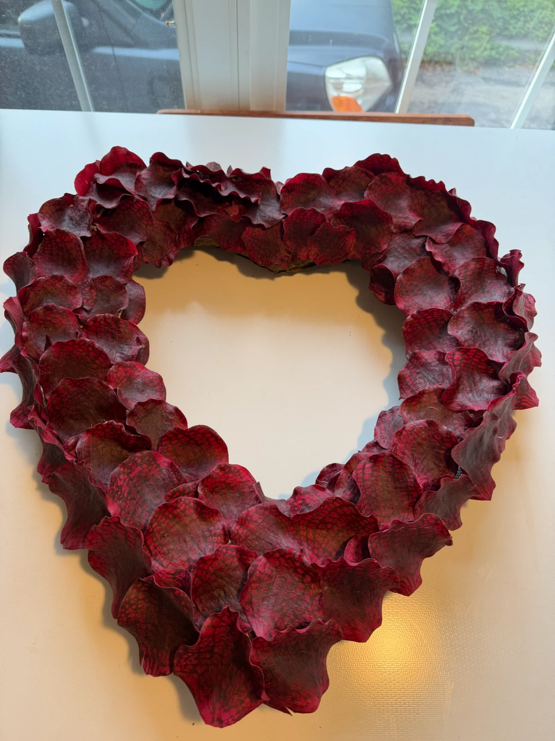Heart Shaped Rose Petal Wreath