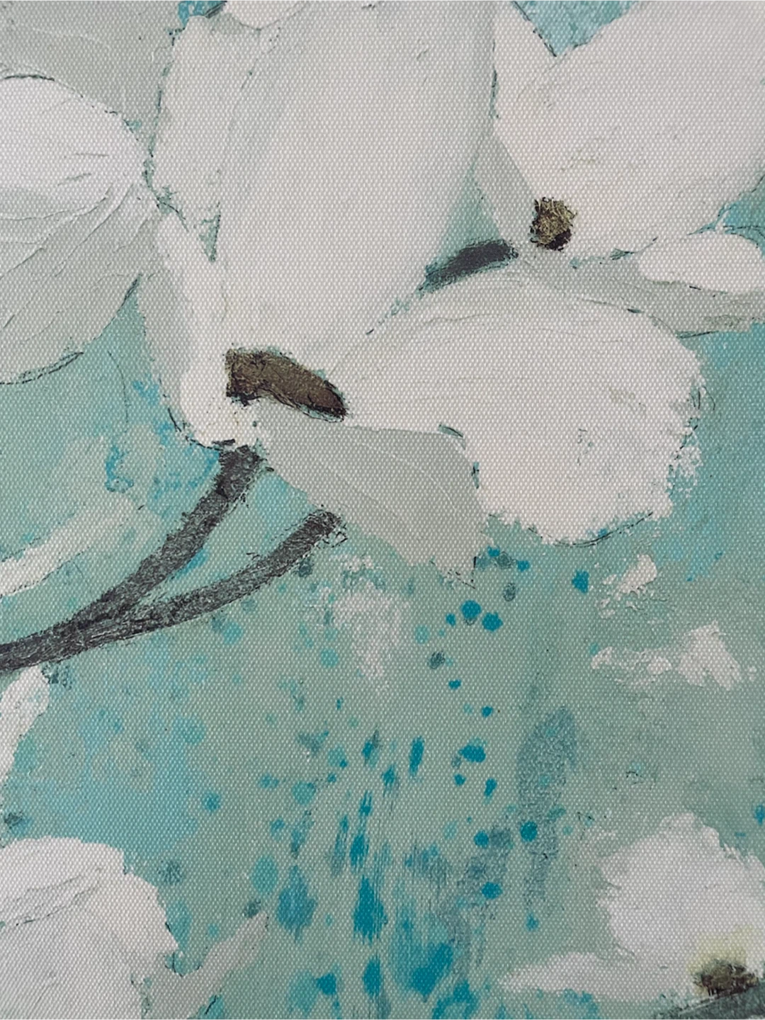 Large Canvas Print White Floral Art - photo 3
