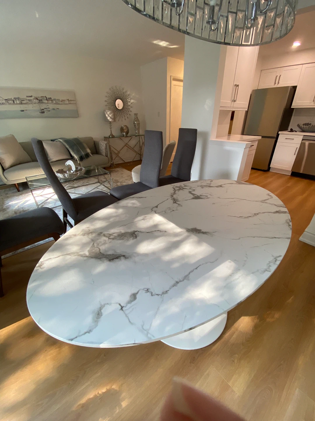 Oval Marble Dining Table - photo 4