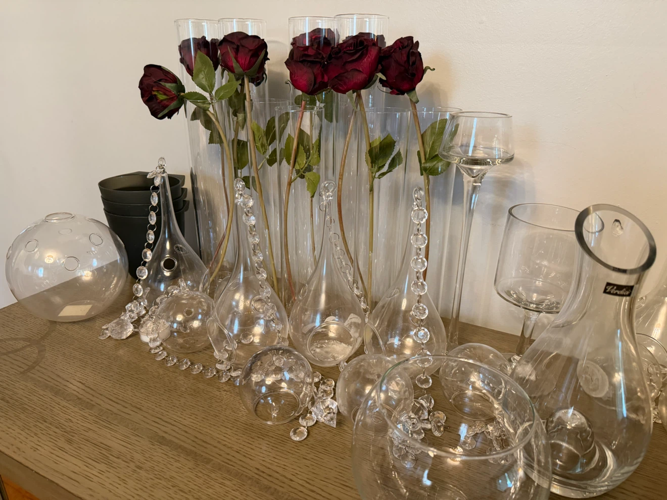 Assorted Glass Vases and Decor, each $1.50