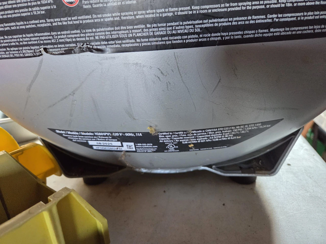 Ryobi 6 Gallon Air Compressor - photo 5