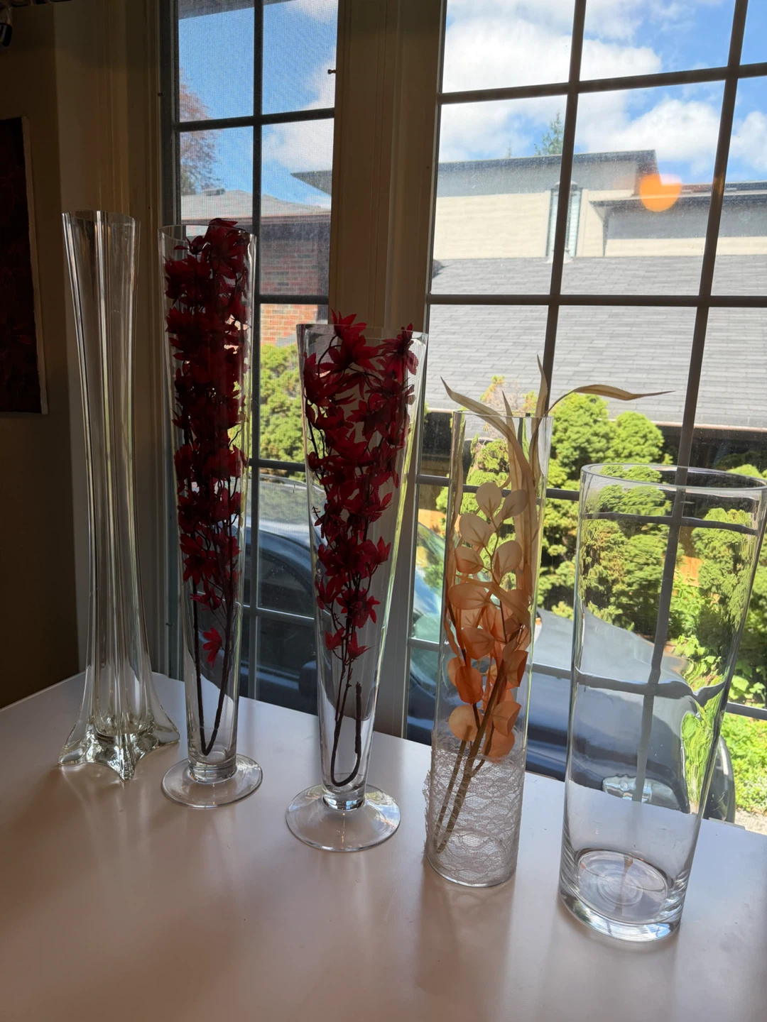 Set of 5 Assorted Glass Vases, each $7 - photo 2