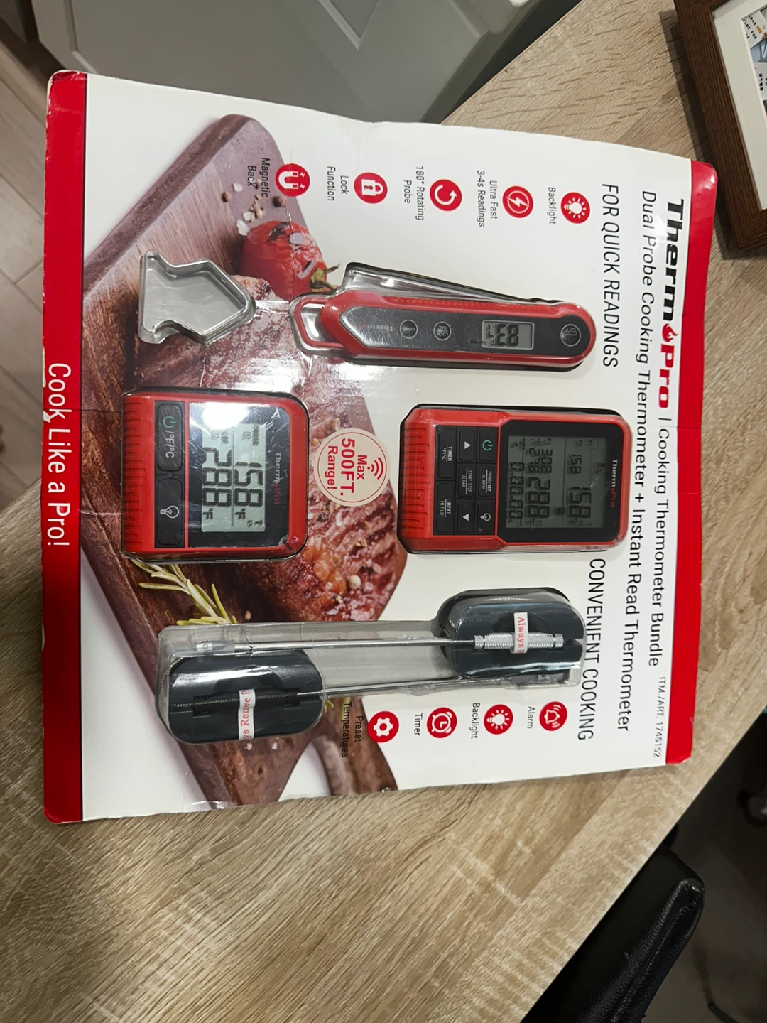 ThermoPro Dual Probe Cooking Thermometer + Instant Read Bundle