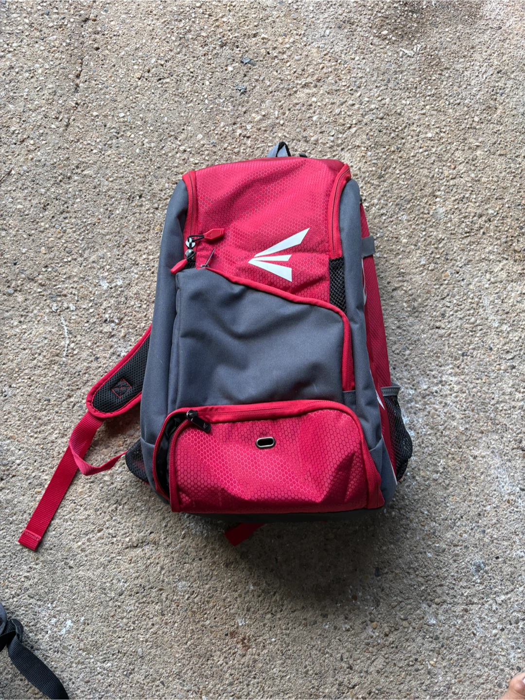 Easton Red and Gray Baseball Backpack