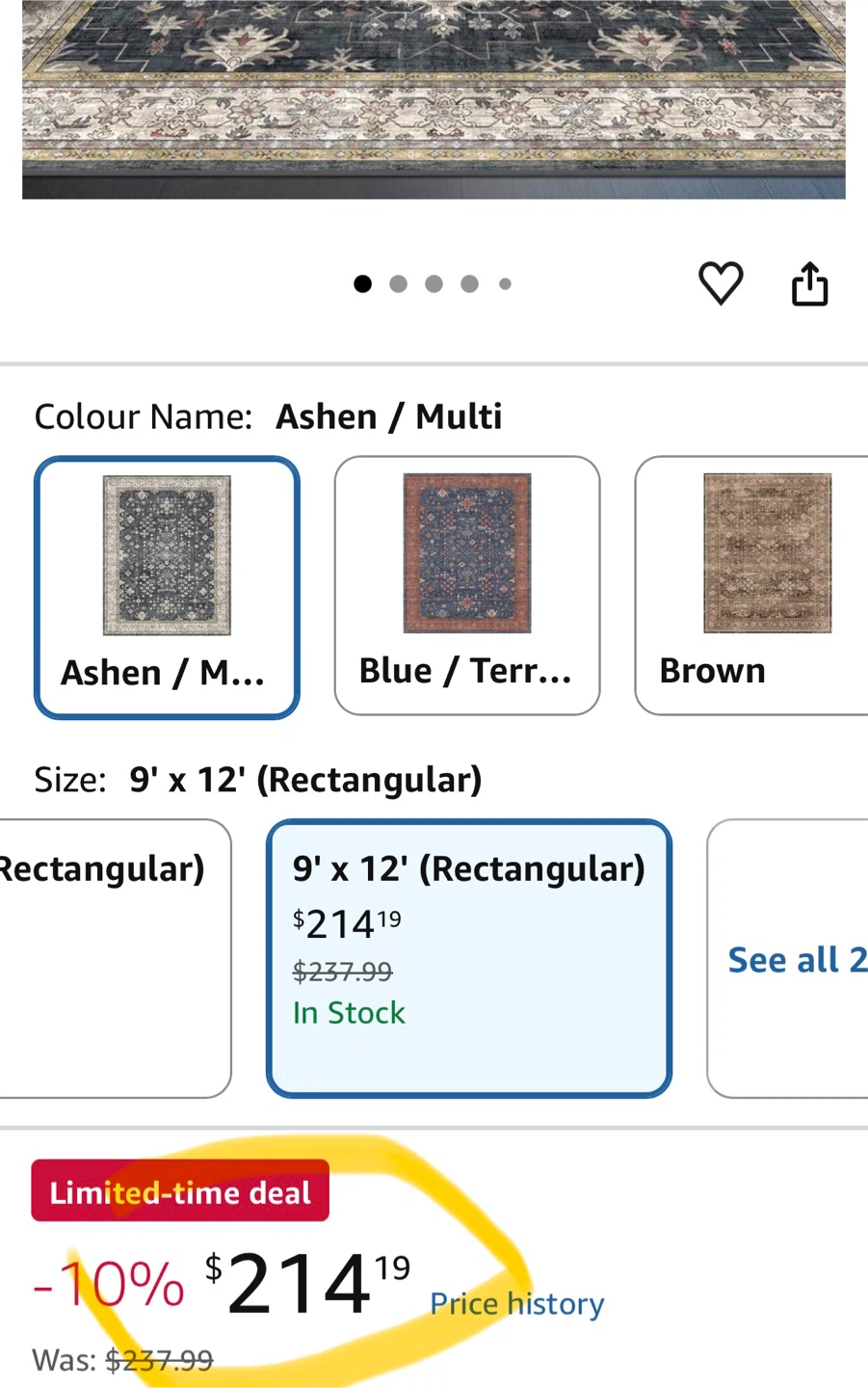 Ashen Multi Medallion Area Rug 9 x 12 - photo 2