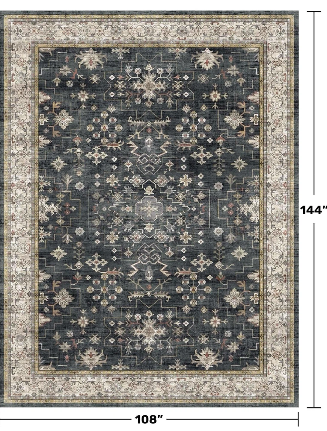 Ashen Multi Medallion Area Rug 9 x 12 - photo 3