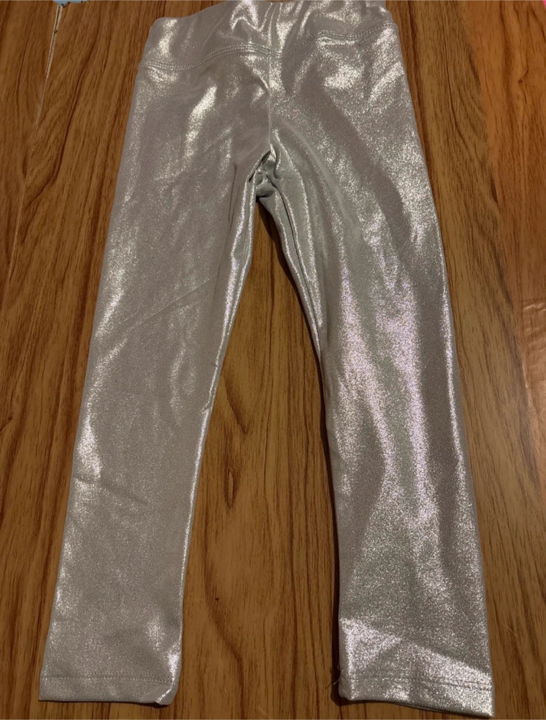 Girls Monkey Bars Silver Leggings sz 5-6