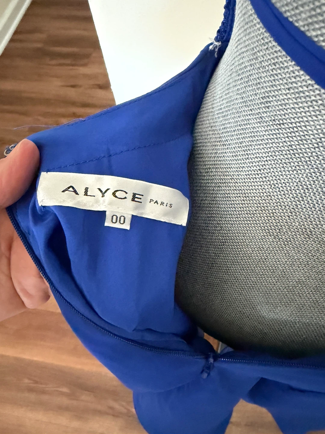 Alyce Paris Royal Blue Lace & Chiffon Dress Size 00 - photo 3