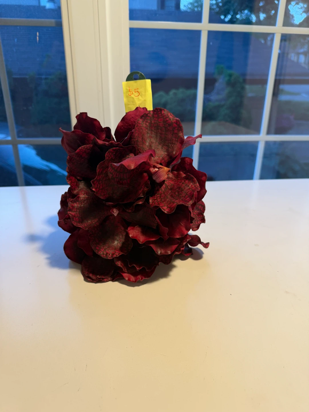 Dark Red Artificial Flower Arrangement, $5
