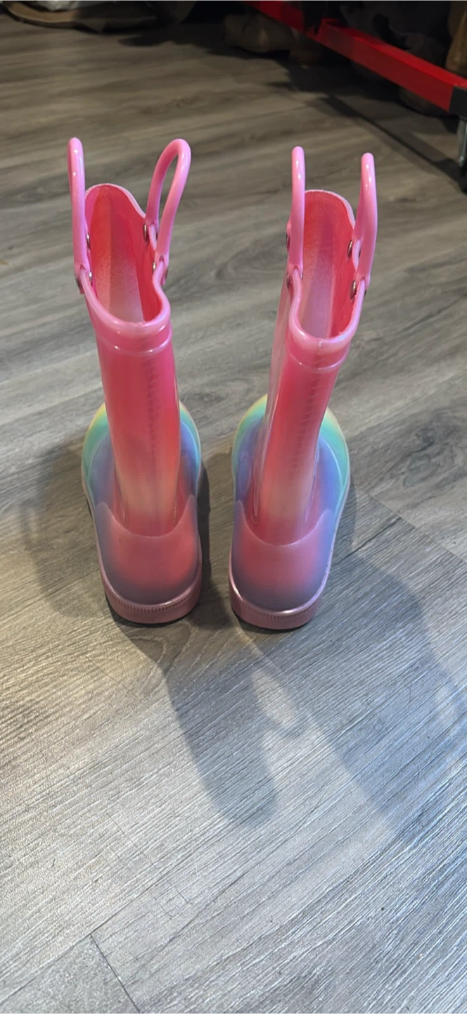 Rainbow Gradient Rain Boots - photo 2