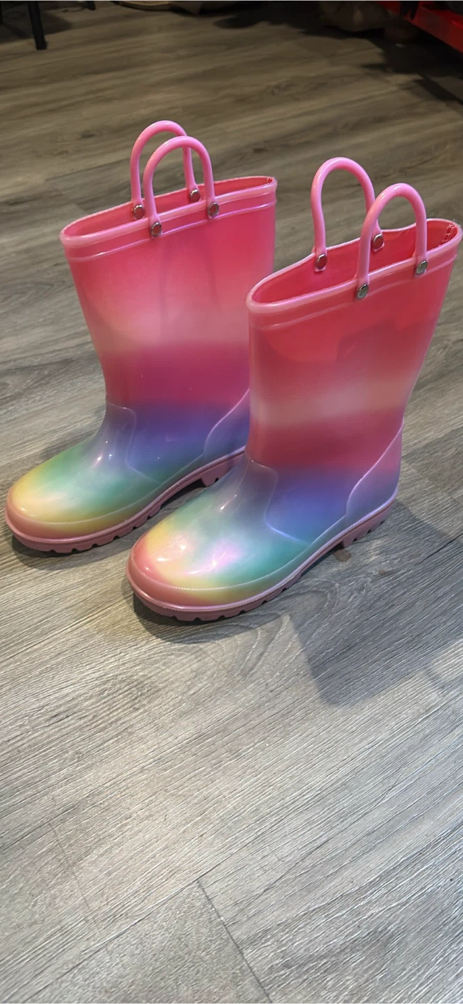 Rainbow Gradient Rain Boots - photo 3