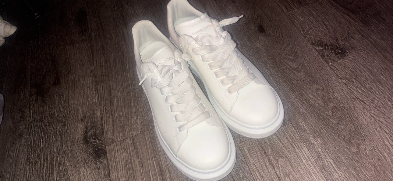 Alexander McQueen White Leather Sneakers