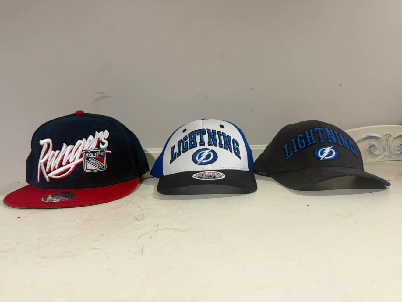 Tampa Bay Lightning & NY Rangers Hats / Caps