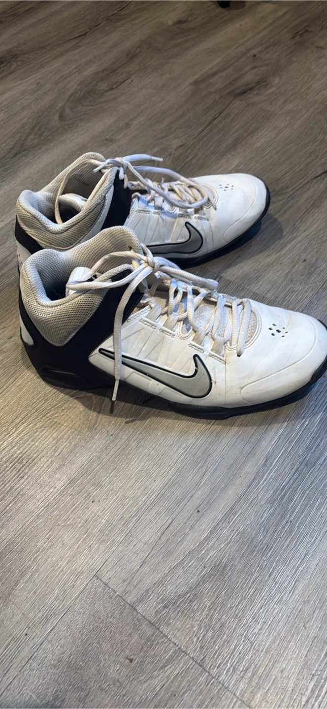 White Nike high top athletic shoes - photo 2