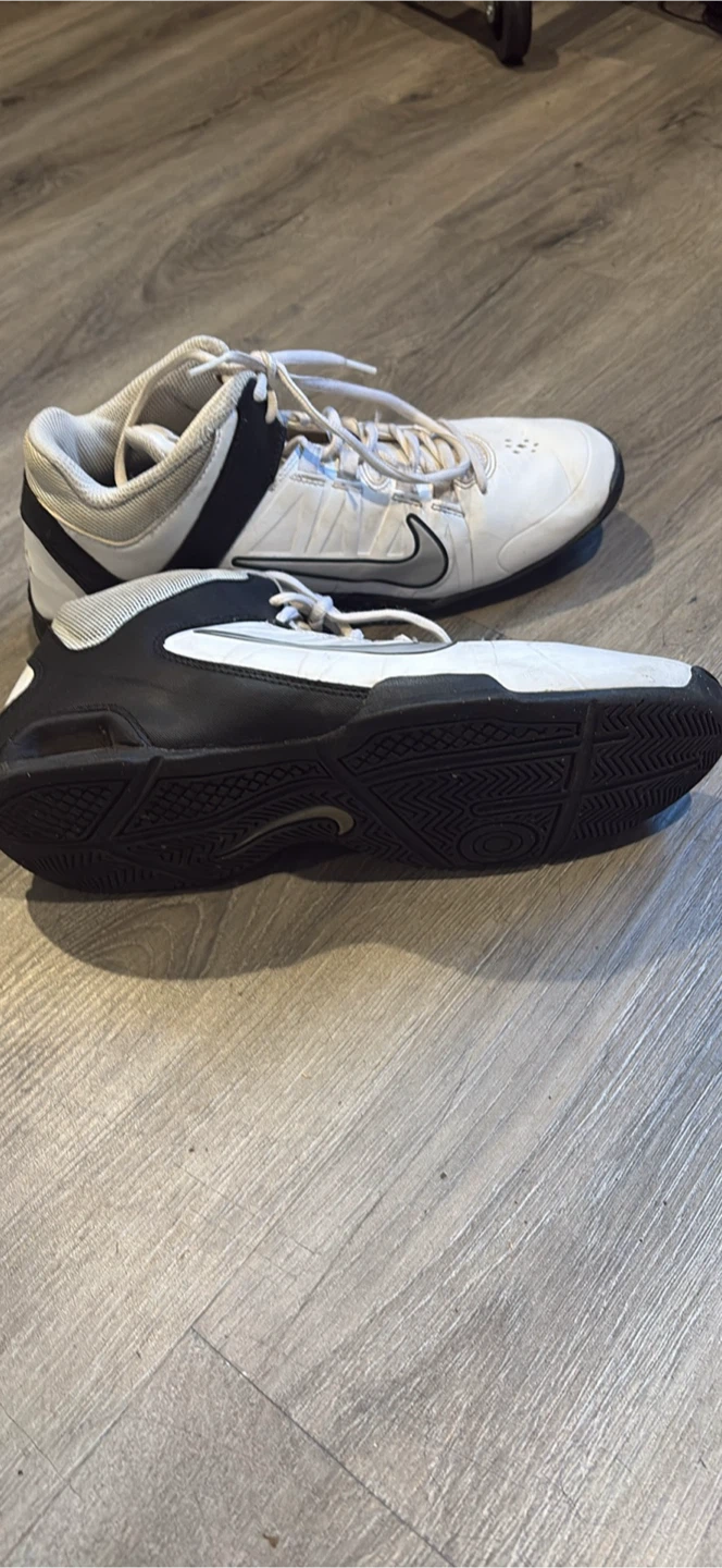 White Nike high top athletic shoes - photo 3