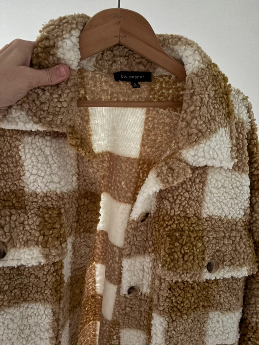 Blu Pepper Plaid Sherpa Shirt Jacket $5 for pickup today