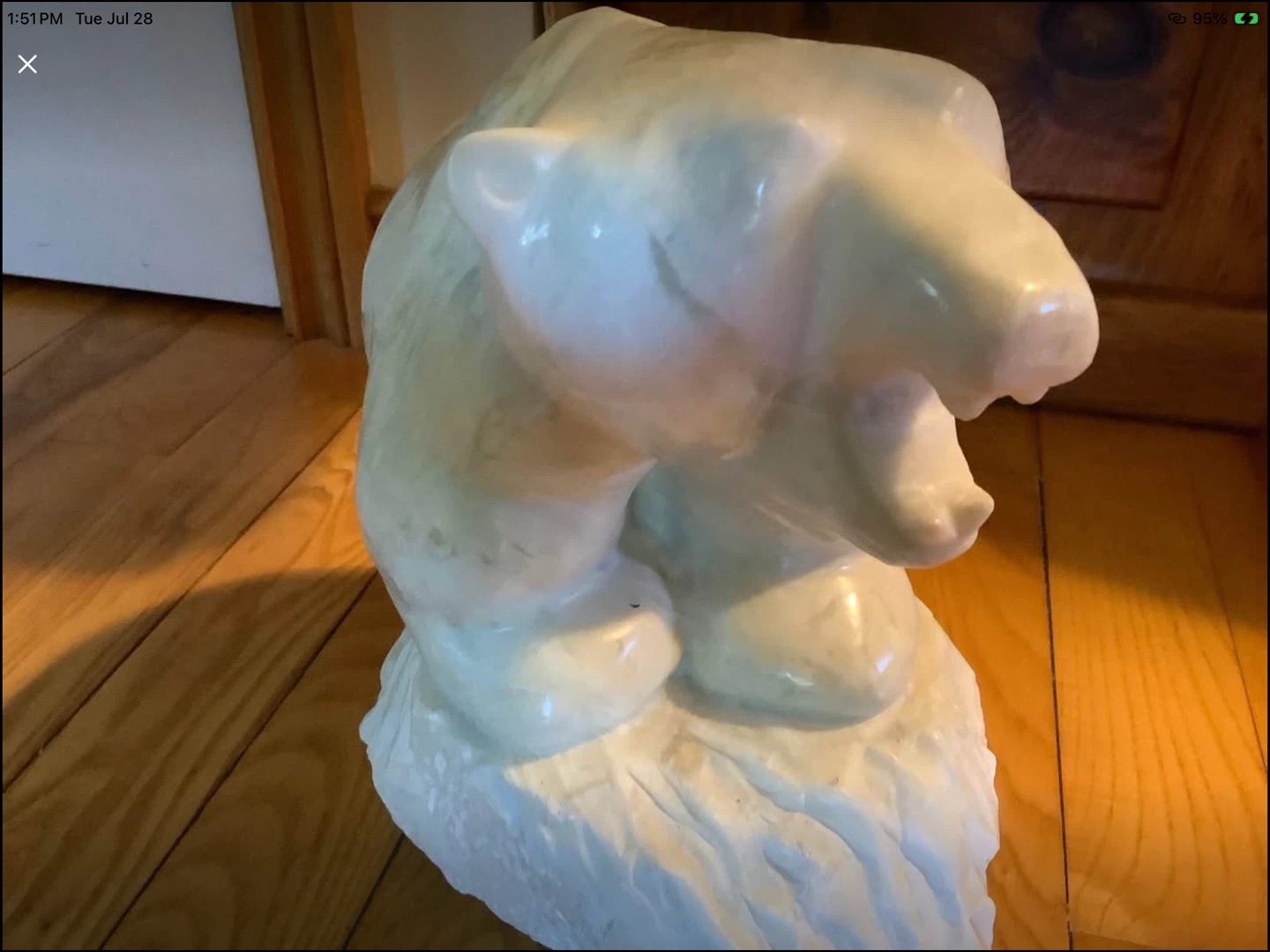 Lg Vt Soapstone Polar Bear Sculpture - Artist Maurice L Lund 🐞 - photo 5